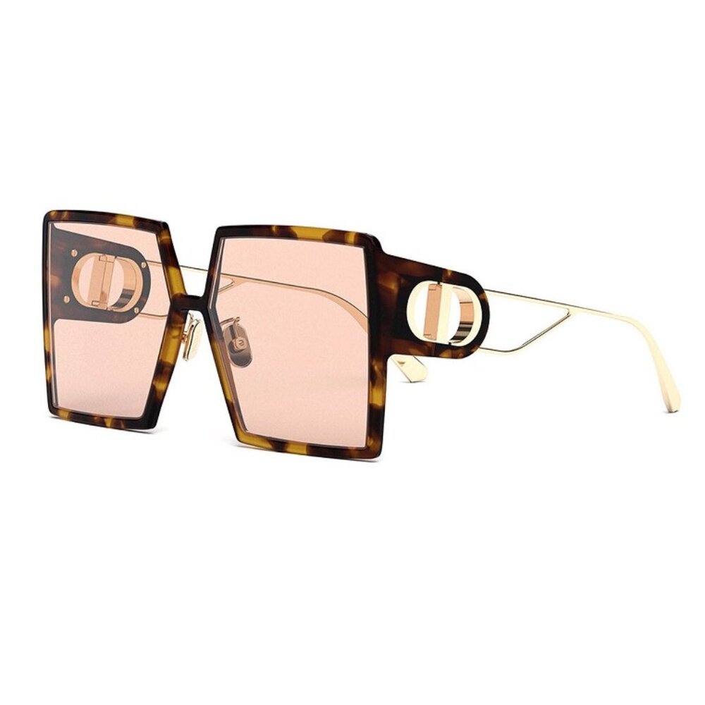 NEW DIOR WOMEN SQUARE HAVANA GOLD WOMEN SUNGLASSES DIOR